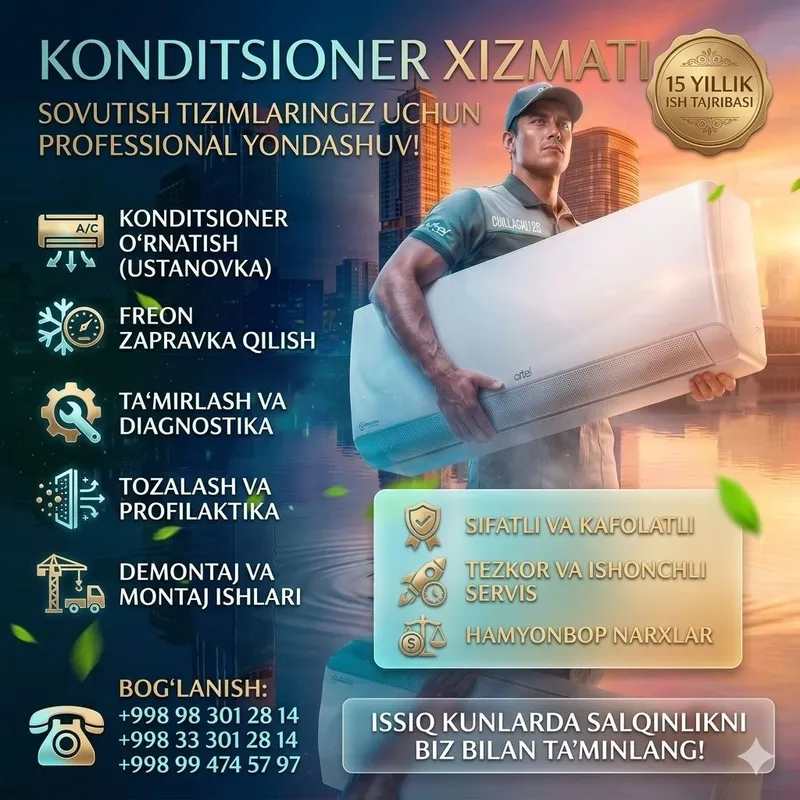 Uyingiz va ofisingizda salqinlikni his eting! Uyingizdagi kondit