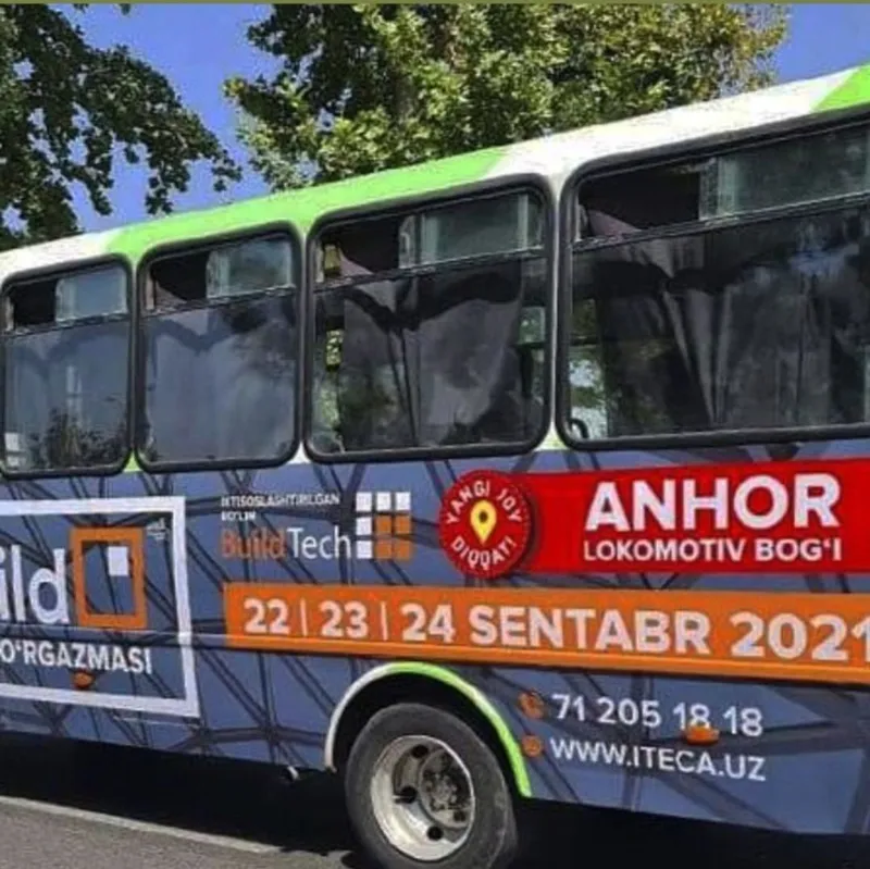 Avtobusda reklama/Автобусларда реклама/Реклама на автобусах Карши. — фото 3