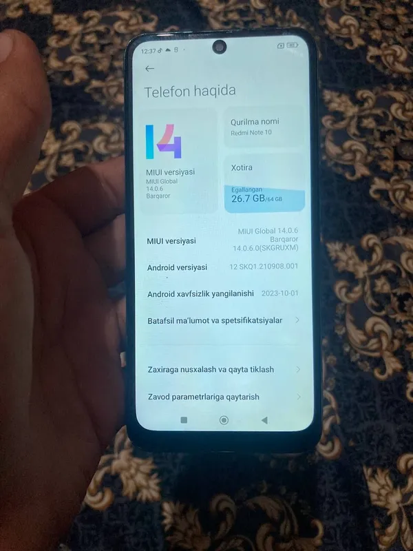 ayfon esye 2022 redmi note 10 7