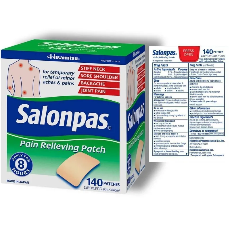 Обезболивающий пластырь не греющий Salonpas Pain,Упаковка 20 шт Обез 2 Обезболивающий пластырь не греющий Salonpas Pain,Упаковка 20 шт Обез 2