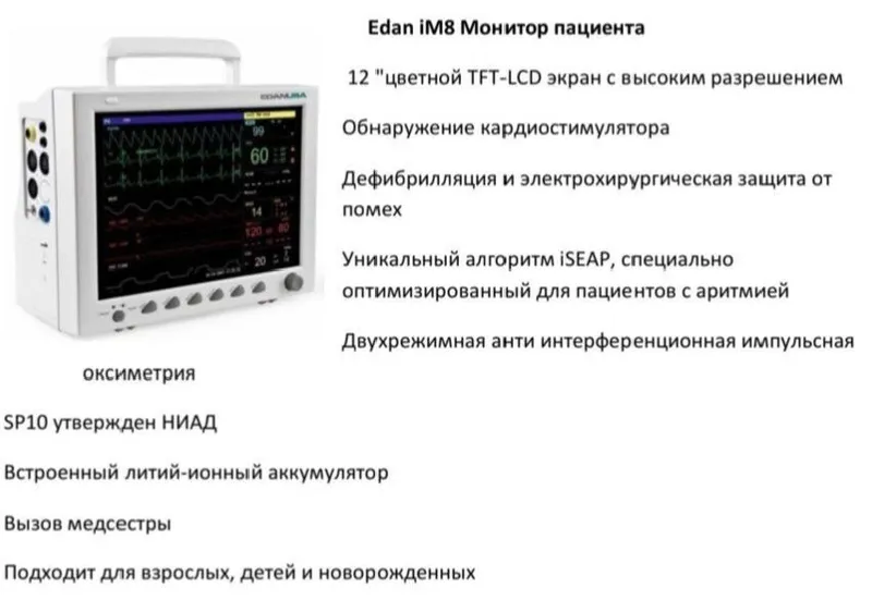 Edan IM8 монитор пациента — фото 1