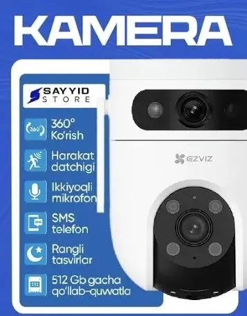 Ezviz kameralar: H1C, H6C G1 8mp, CB1, C6N G1 5mp-8mp, EB8 4g solar, 8