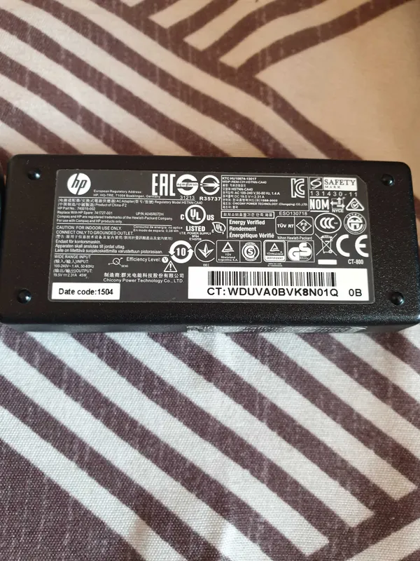 Продам оригинальное зарядное устройство Hp HSTNN-CA40 для ноутбука — фото 1