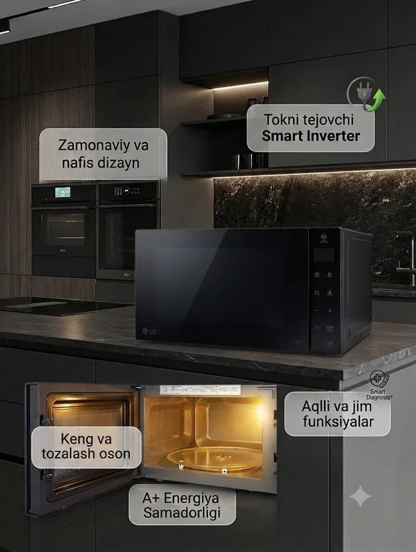Микроволновая печь LG NeoChef Smart Inverter MS2595GIS