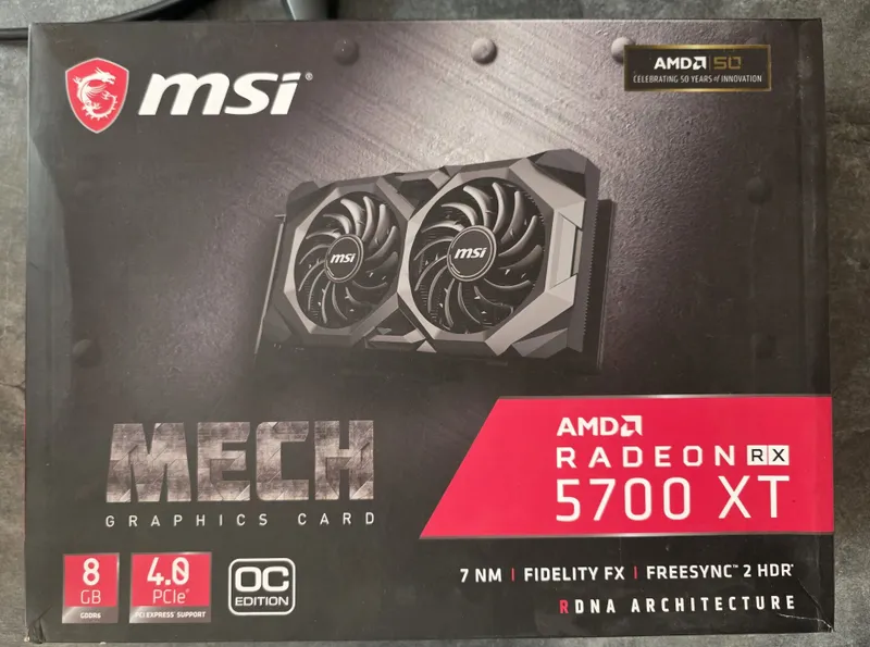 Видеокарта MSI Rx 5700xt 8gb Mech. Возможен обмен. Доставка — фото 2