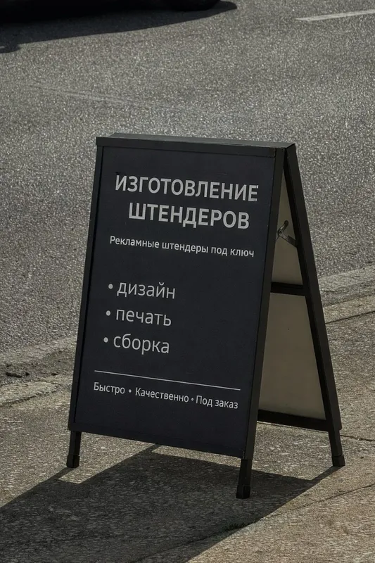 Рекламные штендеры, металлические, деревянные, стритлайны, стенд — фото 3