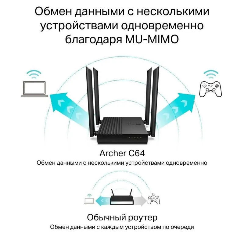 Mesh qo‘llab-quvvatlovchi ikki diapazonli gigabit Wi‑Fi AC1200 routeri 3