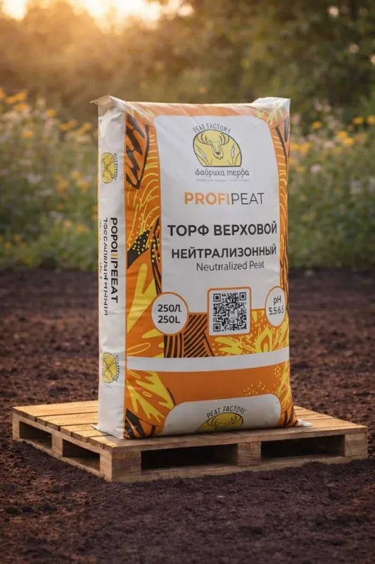 Торф верховой нейтрализованный «PROFIPEAT» (250 литров) Торф верховой нейтрализованный «PROFIPEAT» (250 литров)