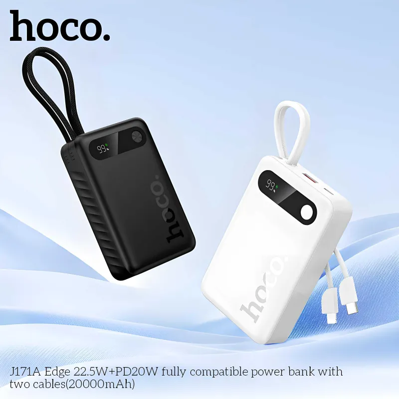 Hoco J171A Edge QC3.0 22.5W+PD20W 20000mAh Power Bank for iPhone 16 17