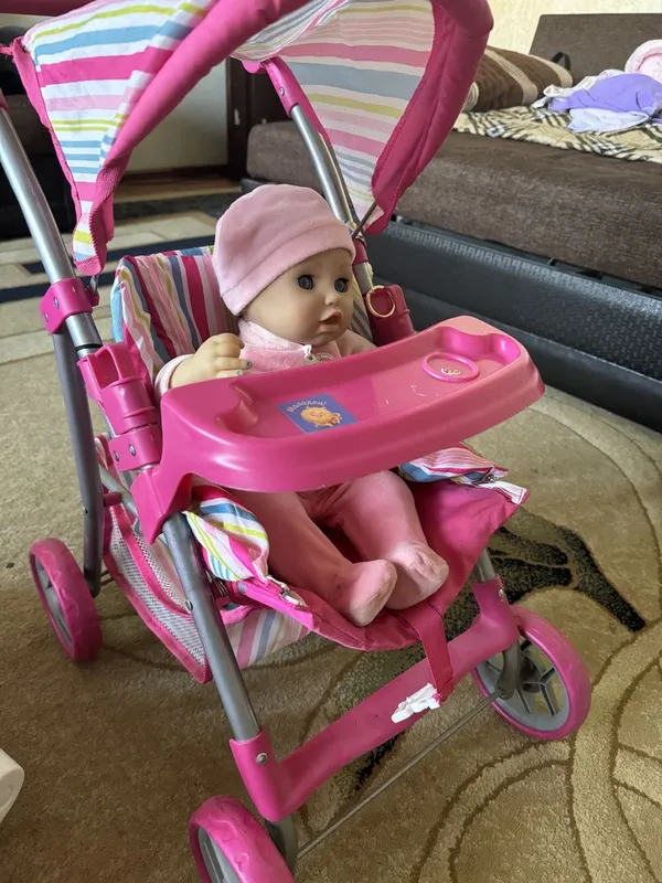 Коляска, кроватка для кукол, интерактивная кукла baby Annabelle — фото 5