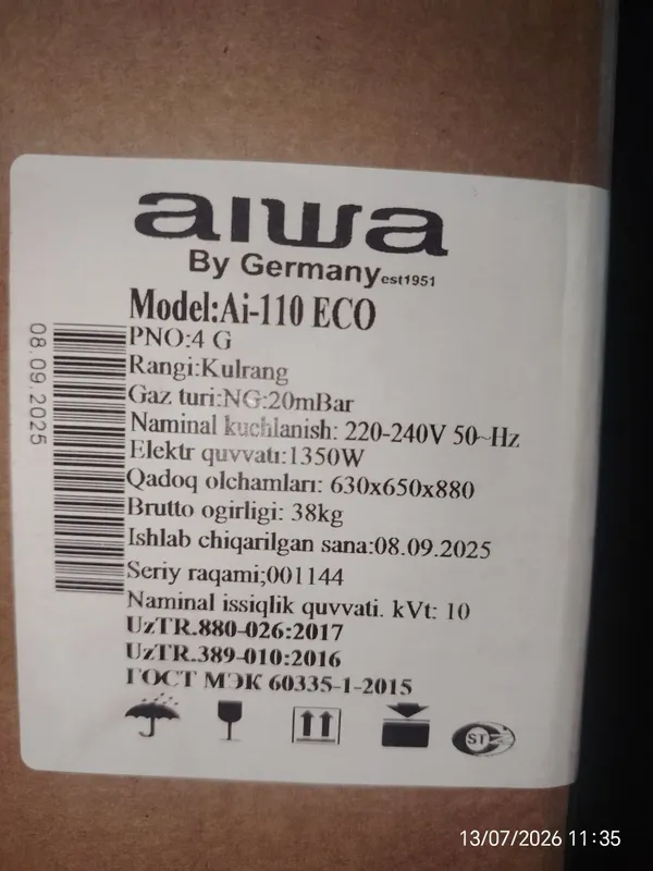 AIWA Gaz plitasi 8
