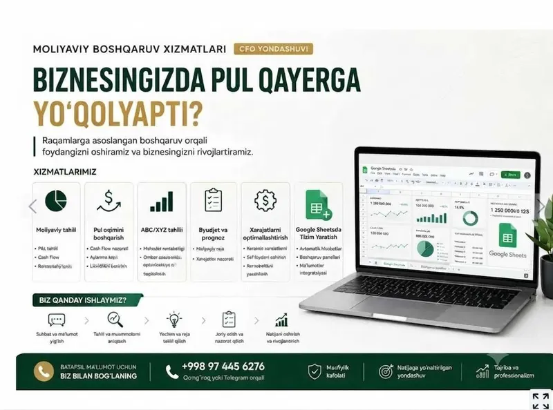 Biznes uchun moliyaviy tahlil va tizimlashtirish xizmati 1 Biznes uchun moliyaviy tahlil va tizimlashtirish xizmati 1