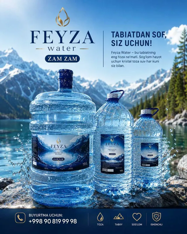 FEYZA water - Tabiatdan siz uchun soflik. 5 lt-10lt-19 lt 2 FEYZA water - Tabiatdan siz uchun soflik. 5 lt-10lt-19 lt 2