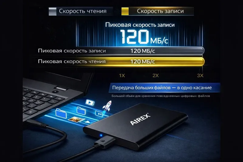 Tashai hard disk, AIREX USB 3.0 500GB HDD, sumkasi bn — фото 1