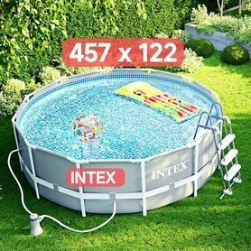 Каркасный бассейн INTEX Prism Frame 26726, 457×122 см — фото 3 Каркасный бассейн INTEX Prism Frame 26726, 457×122 см — фото 3