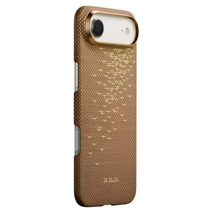 iPhone 17 uchun Pitaka Ultra-Slim Case Golden Glint 1