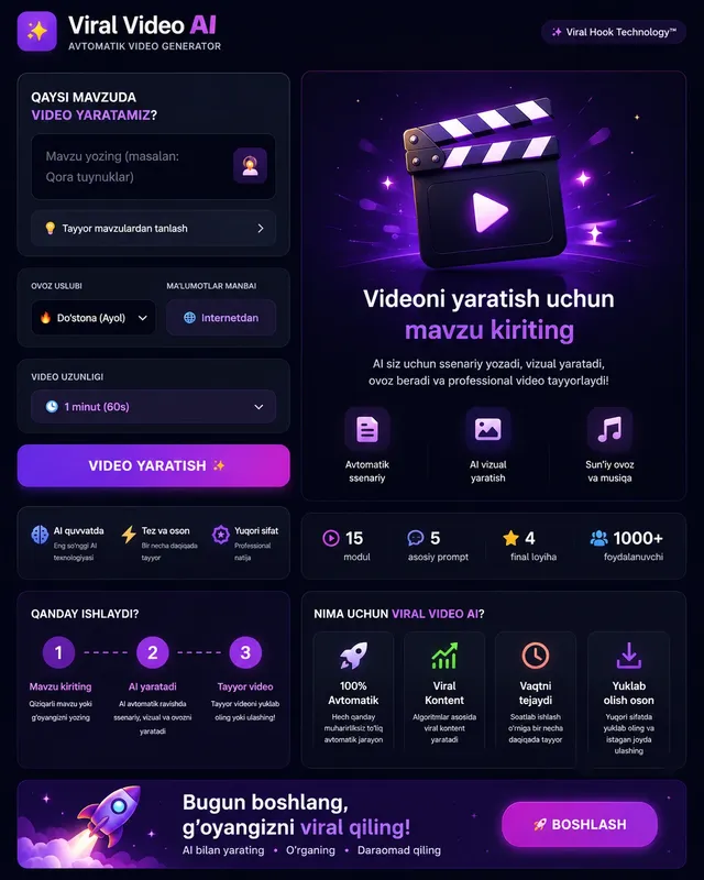 Sun’iy intellekt yordamida videolar yaratish (Reels, Shorts) va SMM 2 Sun’iy intellekt yordamida videolar yaratish (Reels, Shorts) va SMM 2