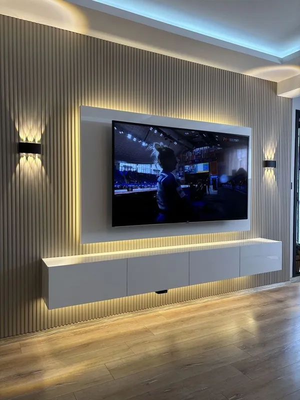 Под тв телевизор зона | TV zona mebel dekor stena panel — фото 1