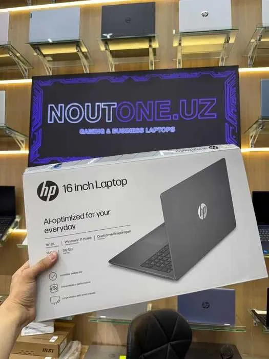 Noutbuk HP OmniBook 3 Snapdragon X 16gb 512SSD, 16.0" 2K IPS — фото 2