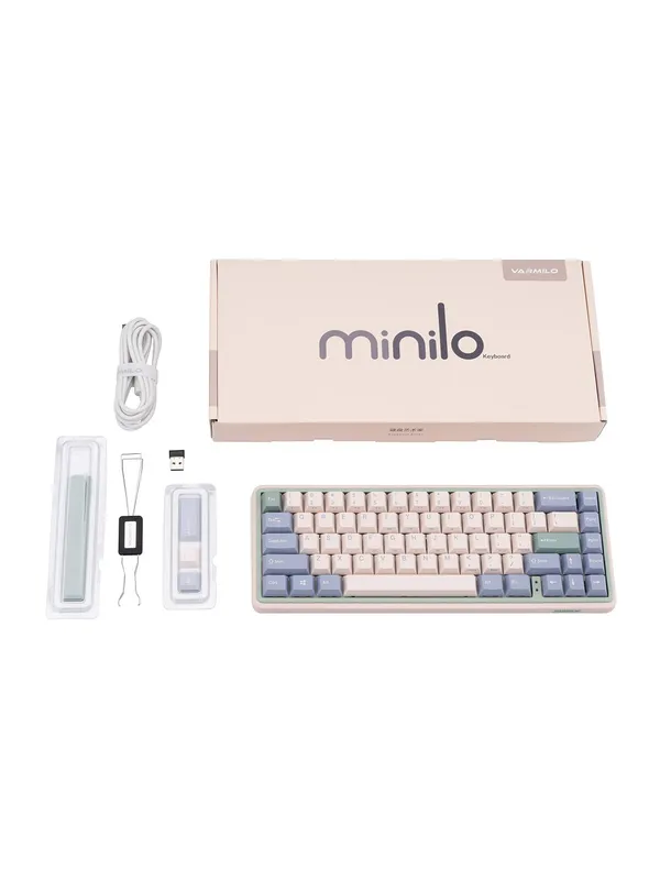 Клавиатура механическая Varmilo Minilo VXT67 Eucalyptus (VXT67), Gateron G Pro 2.0 Yellow, RGB, 67 клавиш — фото 2