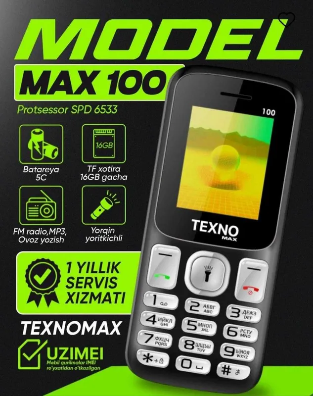 Texno max 100. Продам кнопочный мобильный телефон в отличном состоянии