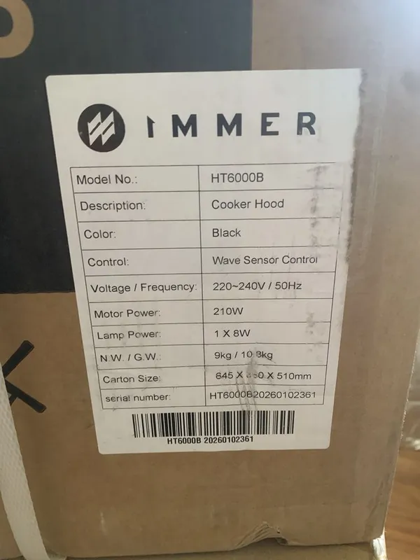 Кухонная вытяжка Immer HT6000B сенсор 2 Кухонная вытяжка Immer HT6000B сенсор 2