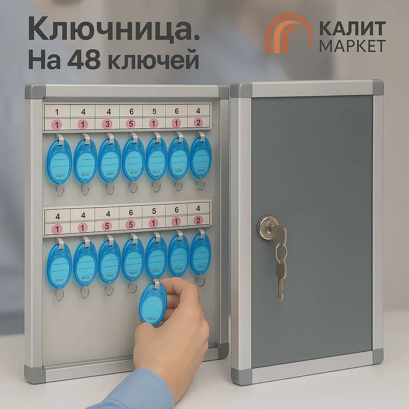 Kalit shkafi 48 dona | Ofis va mehmonxona uchun