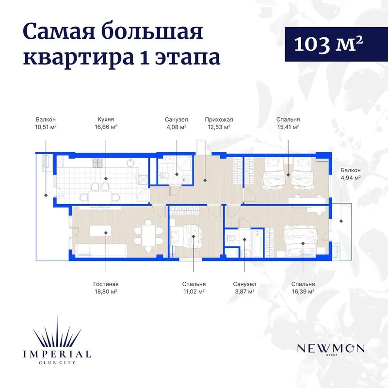 IMPERIAL Club City ЖКда 4 хонали квартира сотилади 6