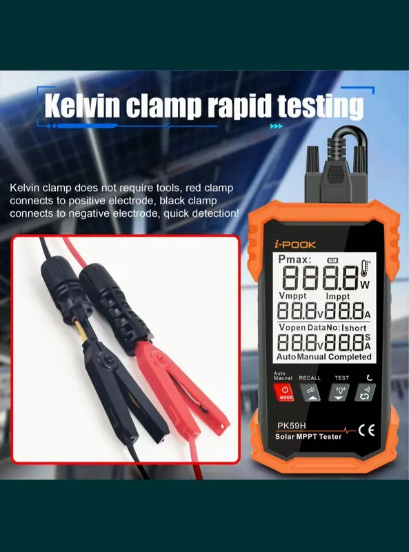 Тестер солнечных панелей i-POOK PK59H Solar MPPT Tester 7 Тестер солнечных панелей i-POOK PK59H Solar MPPT Tester 7