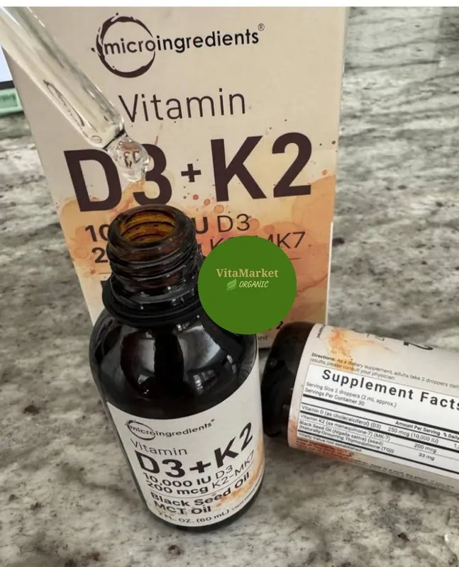 vitamin d3 k2,10000 iu+200 mcg,drops, витамин д3 — фото 1
