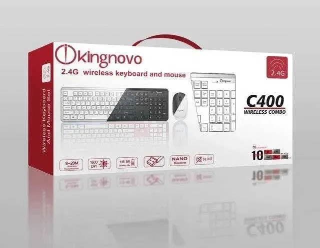 KB+Mouse Kingnovo C400 Wireless Combo клавиатура и мышь(bluet)черн+ — фото 3 KB+Mouse Kingnovo C400 Wireless Combo клавиатура и мышь(bluet)черн+ — фото 3