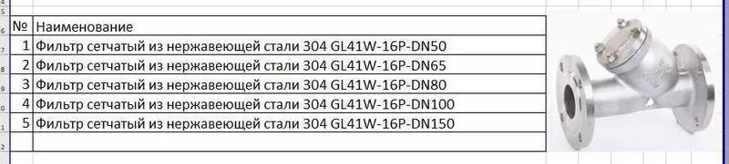 Фильтр сетчатый из нержавеющей стали 304 GL41W-16P