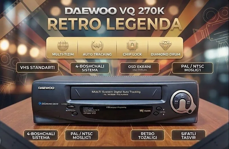 DAEWOO VQ 270K Videomagnitafon SOTILADI!!! — фото 1