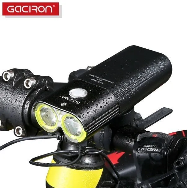 GACIRON V9DP-1600 — мощный велофонарь 2в1