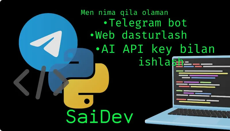 Telgram Bot va Web dasturlash hizmati