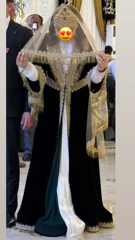 Ансамбль ( тиллакош, сережкалари и фата ) ичида — фото 1