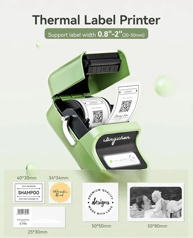 Niimbot B21S original printer, Bluetooth orqali ishlaydi. — фото 3