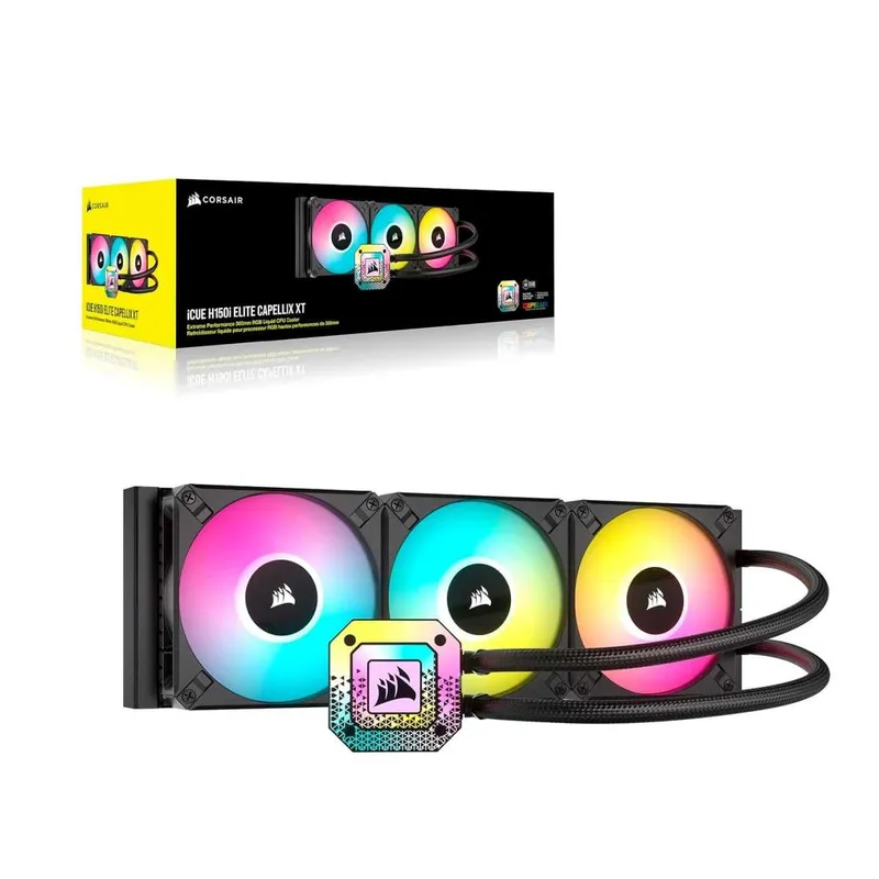 !Suyuqlik bilan sovutish Corsair iCUE H150i ELITE CAPELLIX XT 360mm|QQS bilan narxi 2