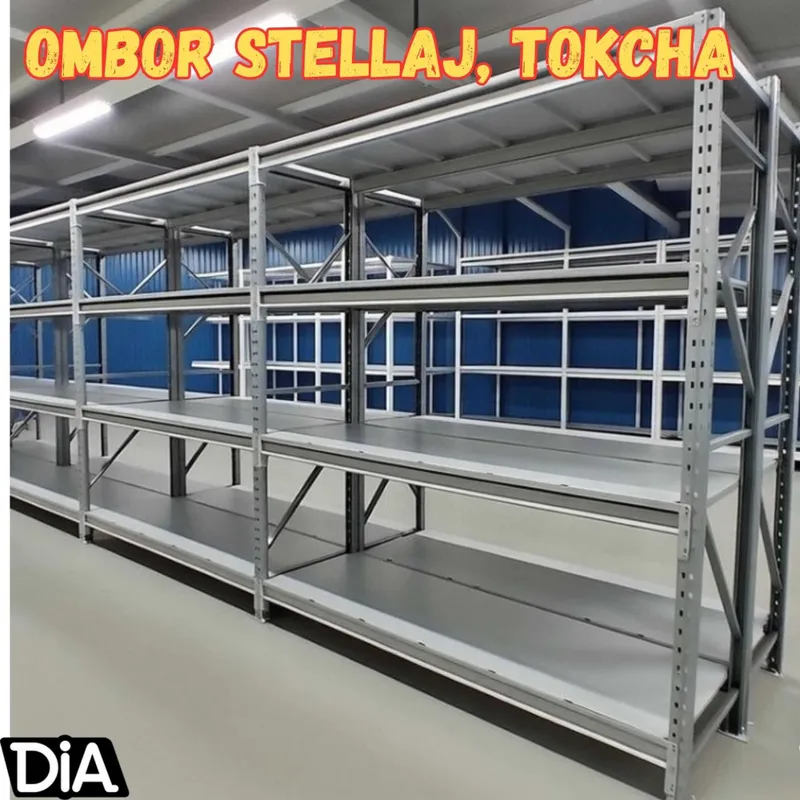 Stellaj arxiv uchun, metall tokcha, ombor uchun polka