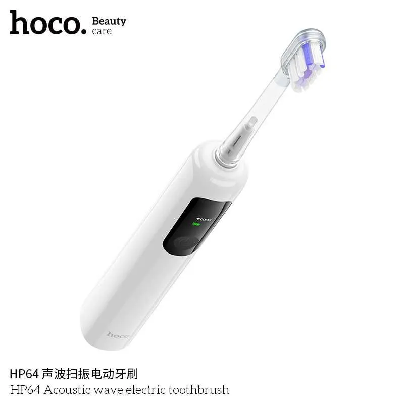 Hoco HP64 Acoustic wave Электрическая зубная щётка звуковая 3 реж IPX7 — фото 2