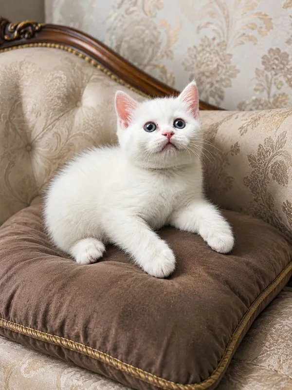 Чистокровные белые котята породы Scottish Fold и Straight.