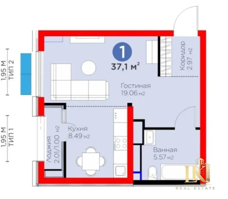 Продаётся 1-комнатная квартира в ЖК Botanika Saroyi Nrg Bi 2