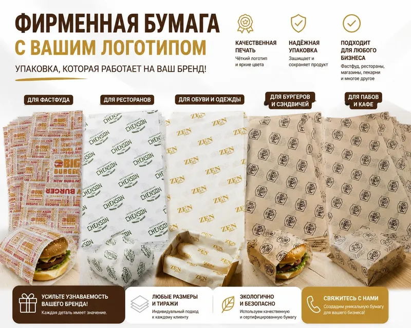 Бумажная упаковка Фаст фуд 6