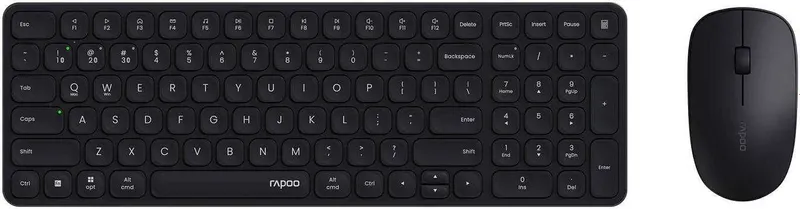 Беспроводной комплект клавиатура+мышь Rapoo 9320M BLACK Dual Mode BT — фото 2
