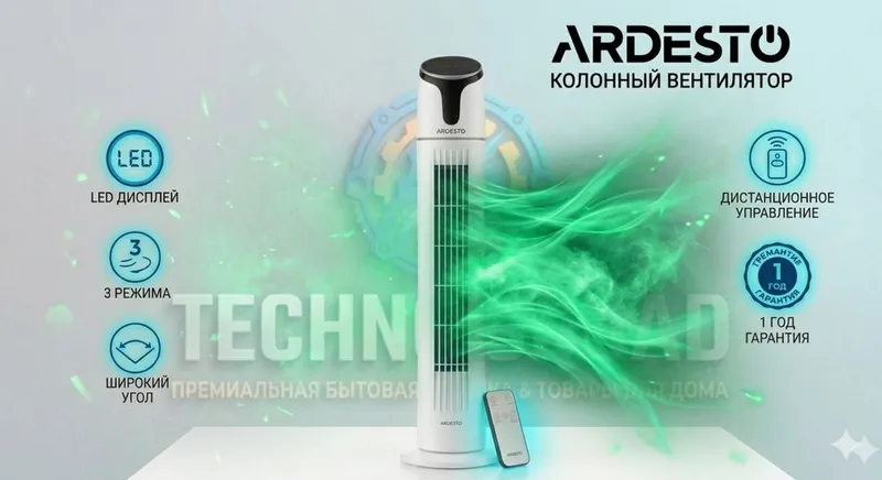 Новейший,совремменый вентилятор от Ardesto с 3 режимами работы.! — фото 2
