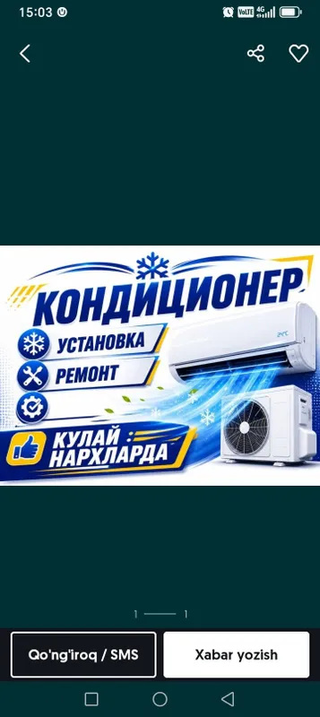 Kondisioner o'rnatamiz