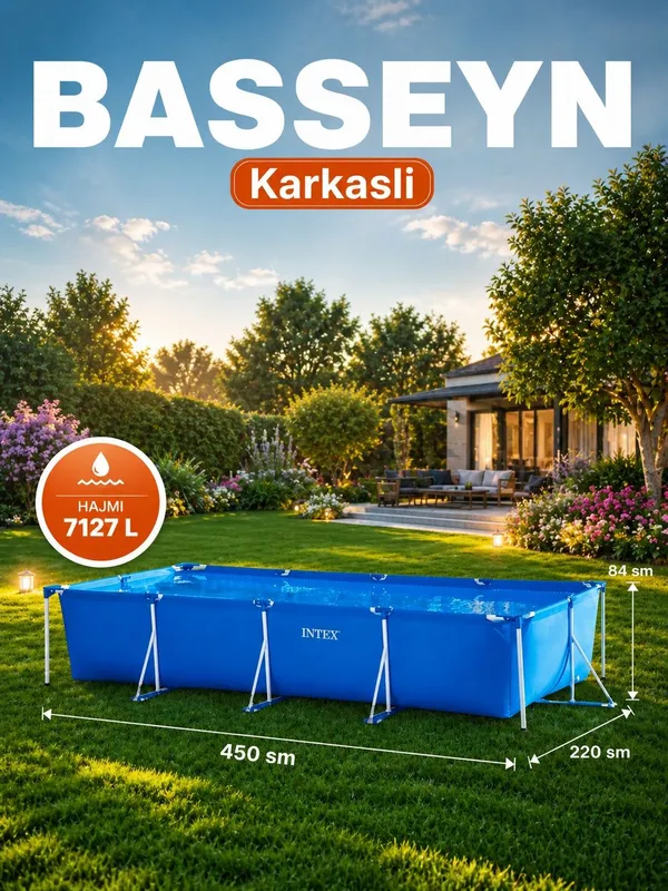 Karkasli basseyn 450x220x84