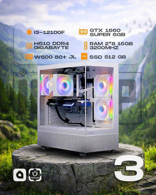 Arzon gaming kompyuter i3-12100F/GTX 1660 Super 6GB / 16GB / 512GB SSD