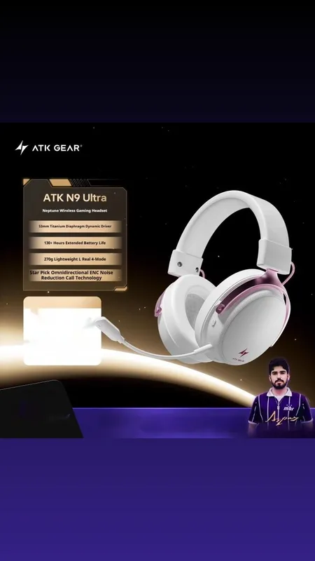 New Наушники ATK N9 ULTRA White/Black/Orange 1