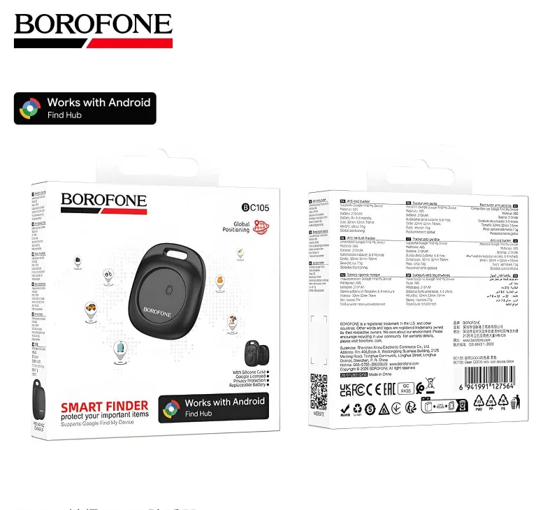 GPS-трекер Android BOROFONE BC105 для автомобилей, рюкзаков, ключей и животных 4